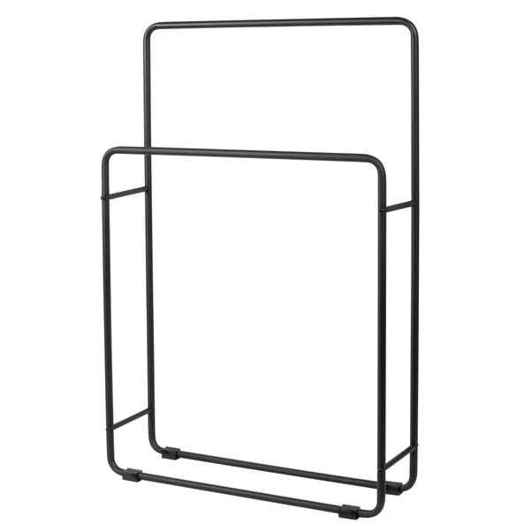 Elements Matt Black Free Standing Towel Rail