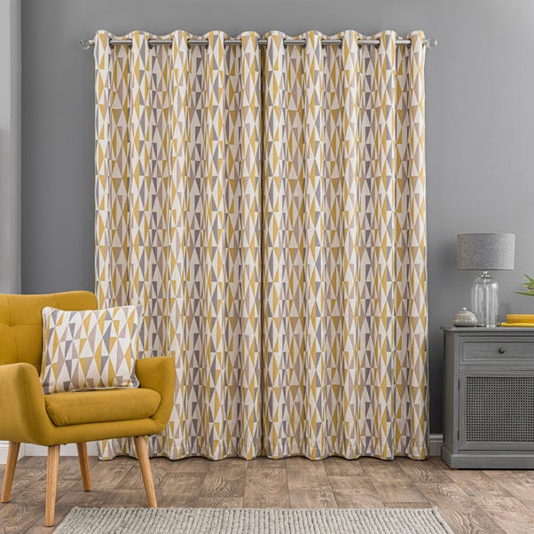 Elements Triangles Eyelet Curtains