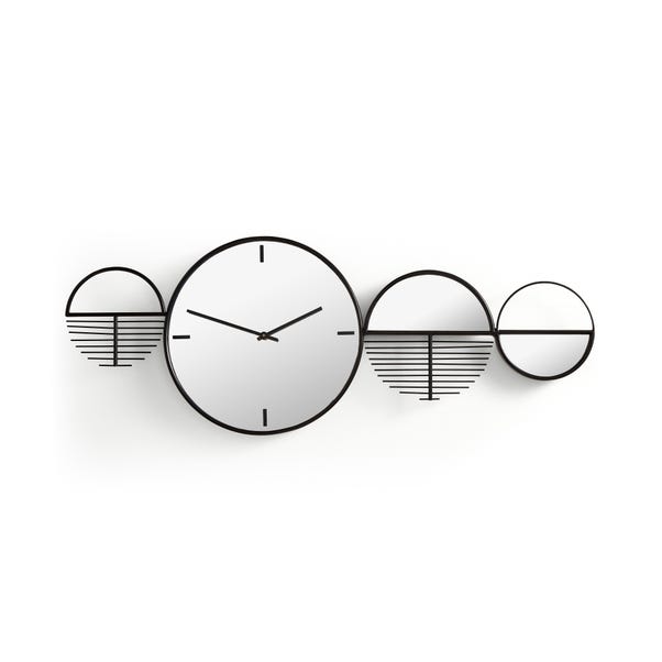 Elements Abstract Mirrored Wall Art Clock