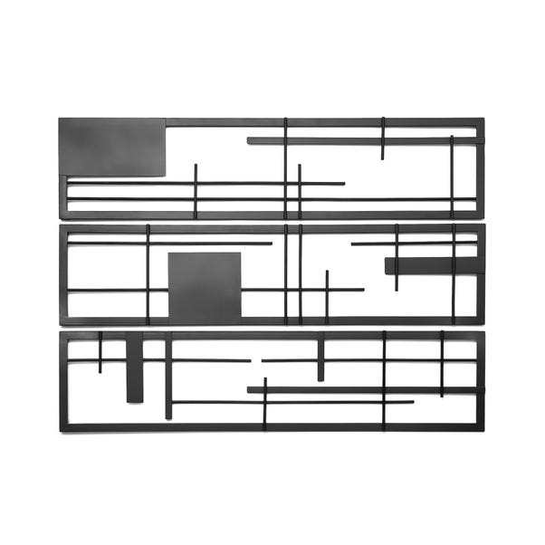 Elements Set Of 3 Indoor Outdoor Metal Wall Art Panels