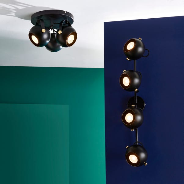 Elements Olympya 3 Light Adjustable Semi Flush Spotlight