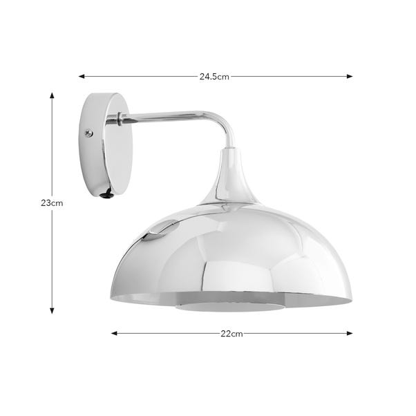 Elements Lennon 2 Tier Dome Plug In Wall Light