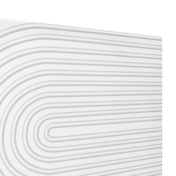  2 Elements Raised White Pattern Canvas