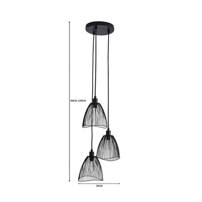  Elements Jaula 3 Light Cluster Ceiling Light
