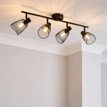  Elements Jaula 4 Light Semi Flush Spotlight Bar