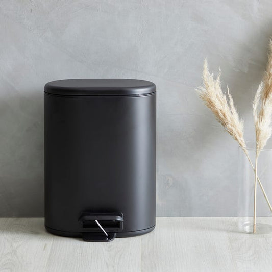  Elements 6L Matte Black Recycling Pedal Bin