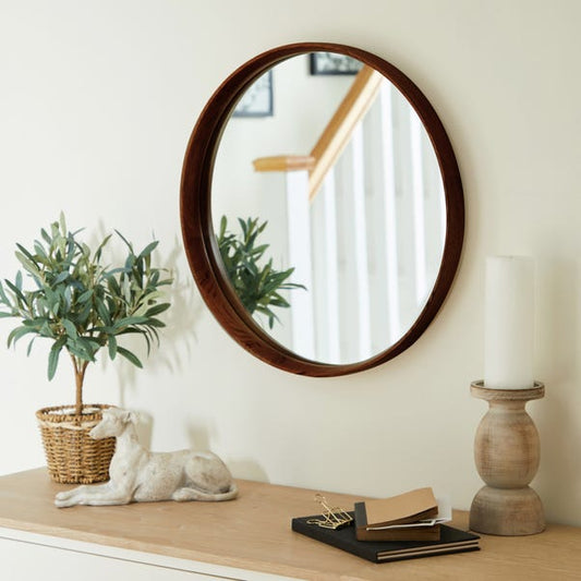  Elements Round Framed Wall Mirror