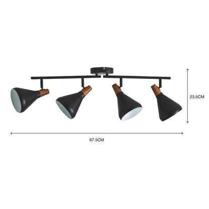  Elements Wolston 4 Light Semi Flush Spotlight Bar