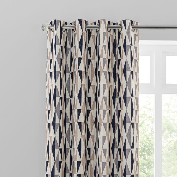  Elements Triangles Thermal Eyelet Door Curtain