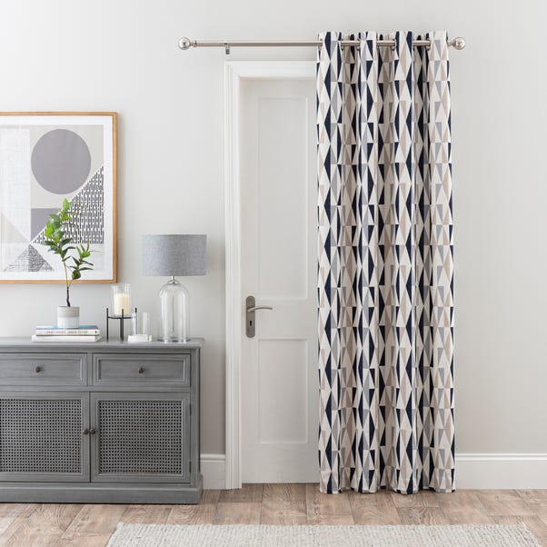  Elements Triangles Thermal Eyelet Door Curtain