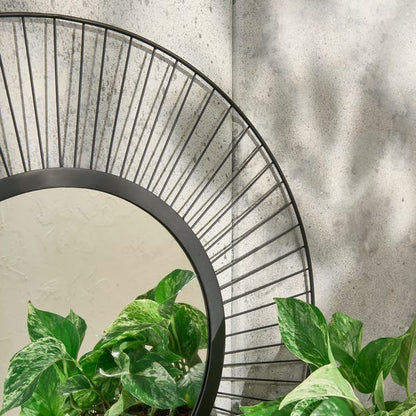  Elements Wire Round Indoor Outdoor Wall Mirror
