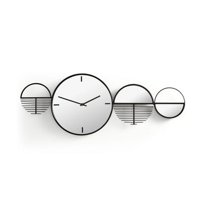  Elements Abstract Mirrored Wall Art Clock