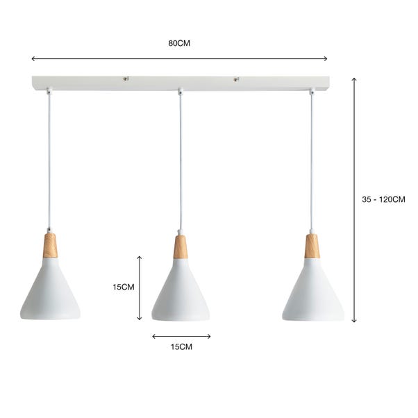  Elements Wolston 3 Light Diner Ceiling Light