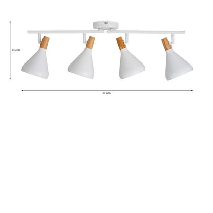  Elements Wolston 4 Light Semi Flush Spotlight Bar