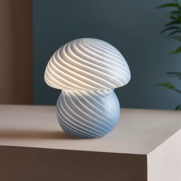  Elements Small Glass Mushroom Table Lamp