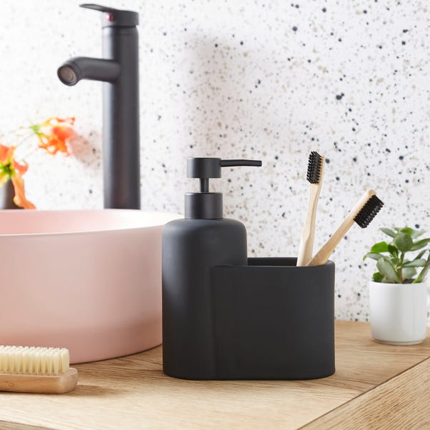  Elements Matte Duo Soap Dispenser And Storage