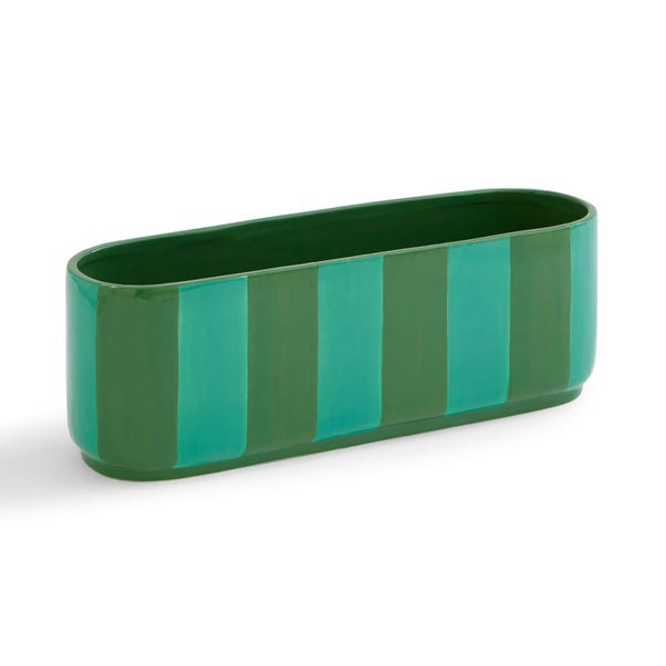  Elements Striped Ceramic Windowsill Plant Pot