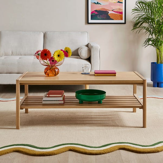  Elements Holmes Rectangular Coffee Table, Oak