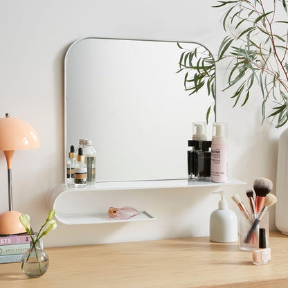  Elements Squoval Wall Mirror With Curling Shelf