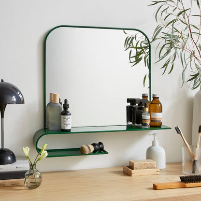  Elements Squoval Wall Mirror With Curling Shelf
