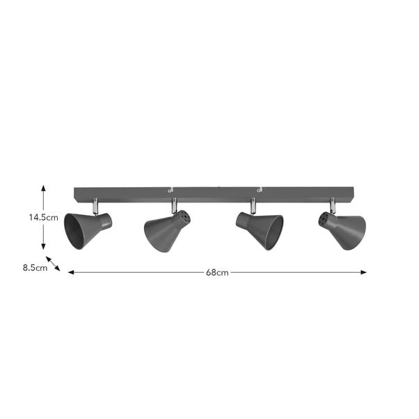  Elements Briggs 4 Light Adjustable Spotlight