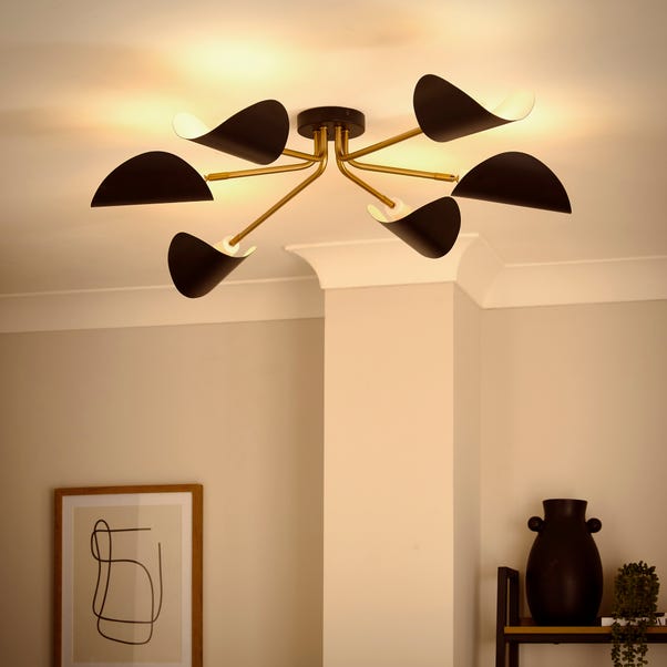  Elements Lyon 6 Light Semi Flush Ceiling Light