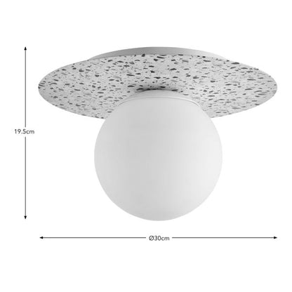  Elements Tela Bathroom Flush Ceiling Light