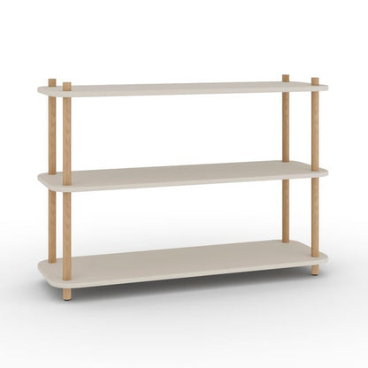 Elements Miller Low Bookcase, Stone