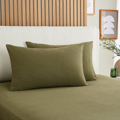  Elements Cotton Jersey Plain Standard Pillowcase​ Pair