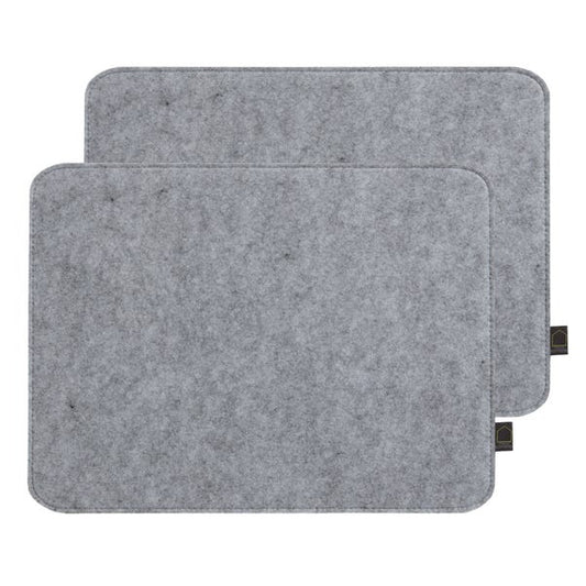  Elements Set Of 2 Grey Placemats