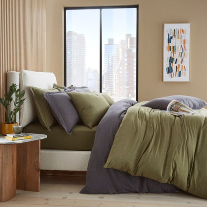  Elements Cotton Jersey Plain Duvet Cover & Pillowcase Set​