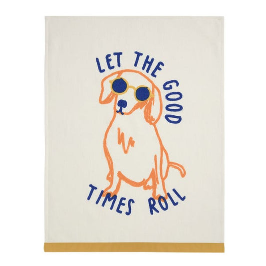  Elements Good Times Motif Tea Towel