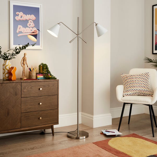  Elements Shaw 2 Light Adjustable Floor Lamp