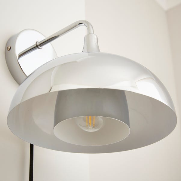  Elements Lennon 2 Tier Dome Plug In Wall Light