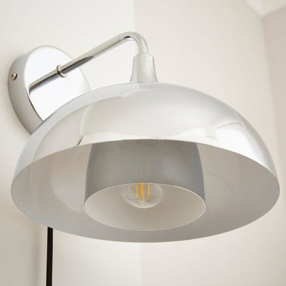  Elements Lennon 2 Tier Dome Plug In Wall Light