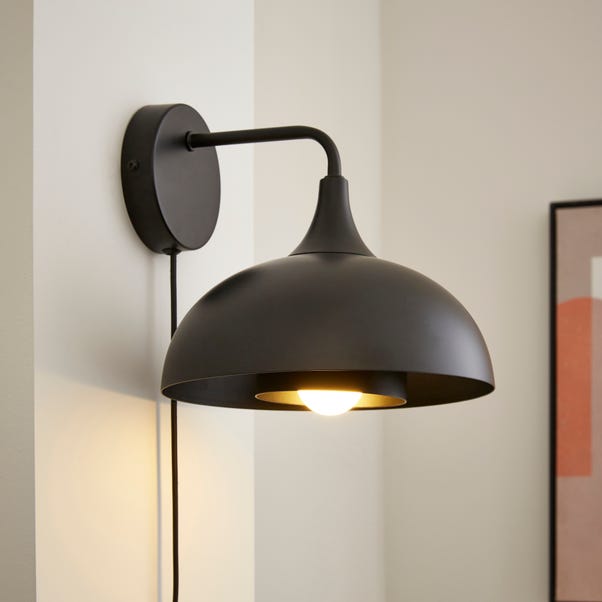  Elements Lennon 2 Tier Dome Plug In Wall Light