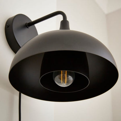  Elements Lennon 2 Tier Dome Plug In Wall Light