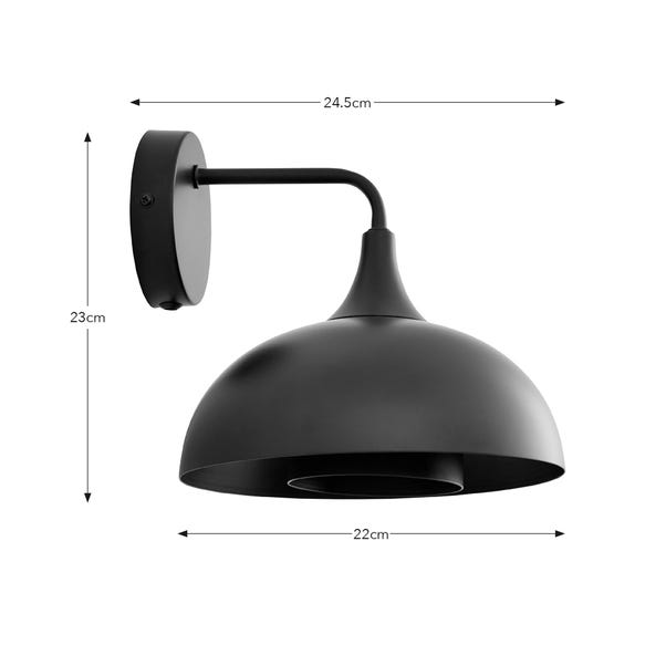  Elements Lennon 2 Tier Dome Plug In Wall Light