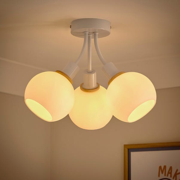  Elements Bailey 3 Light Semi Flush Ceiling Light