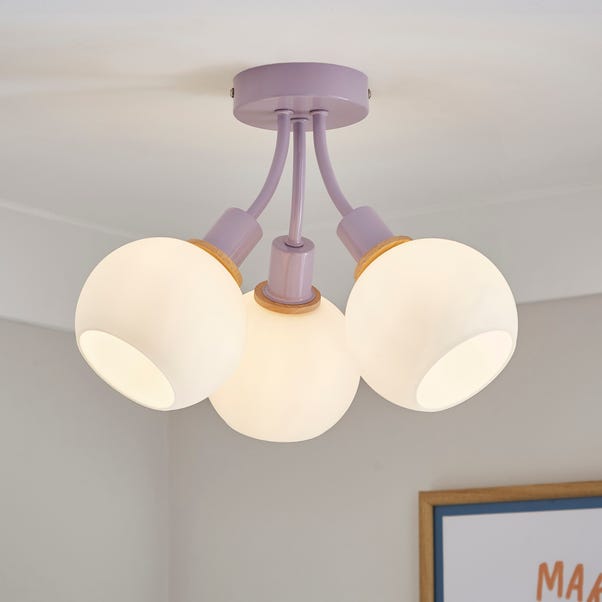  Elements Bailey 3 Light Semi Flush Ceiling Light