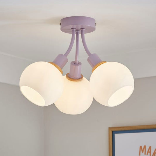  Elements Bailey 3 Light Semi Flush Ceiling Light