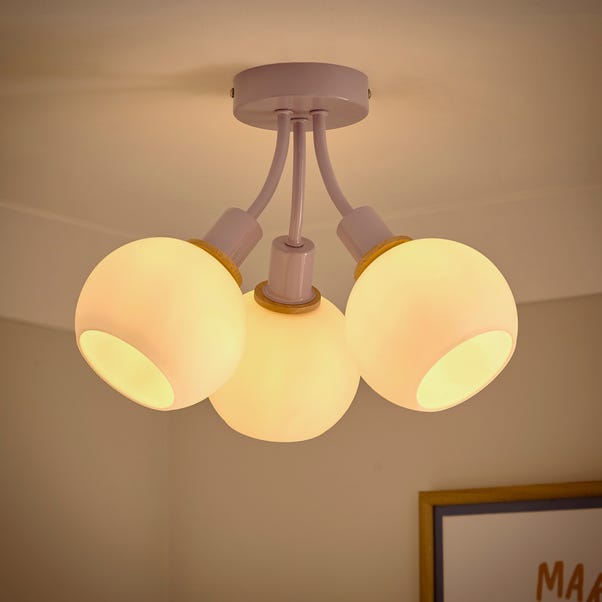  Elements Bailey 3 Light Semi Flush Ceiling Light