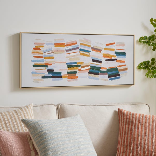  Elements Dashes Framed Canvas