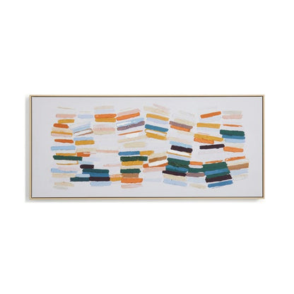  Elements Dashes Framed Canvas