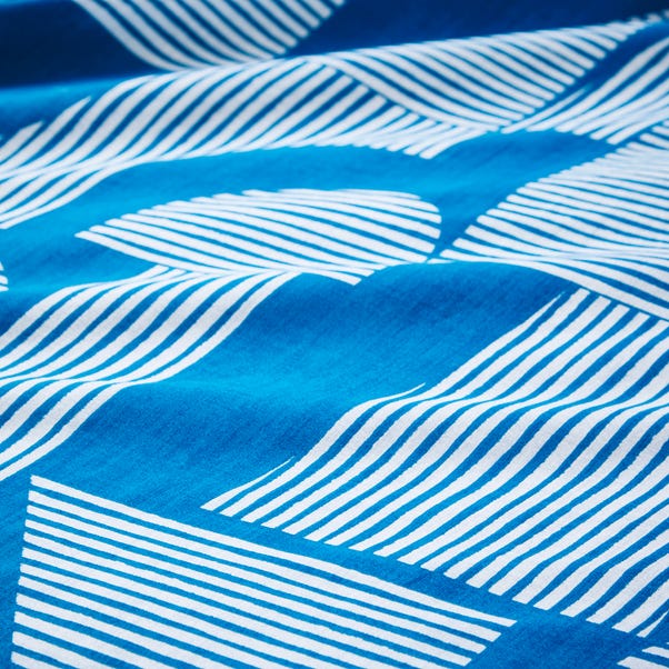  Elements Ezra Blue Cotton Duvet Cover And Pillowcase Set