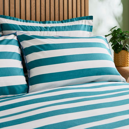  Elements Bold Stripe Cotton Duvet Cover And Pillowcase Set