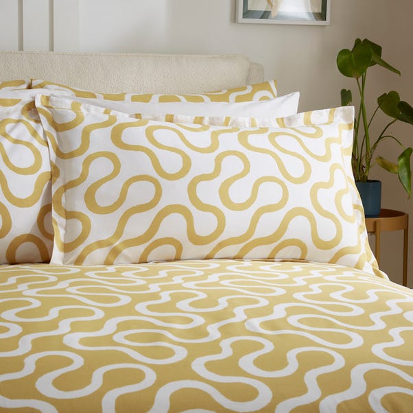  Elements Wiggins Wiggle Ochre Oxford Pillowcase