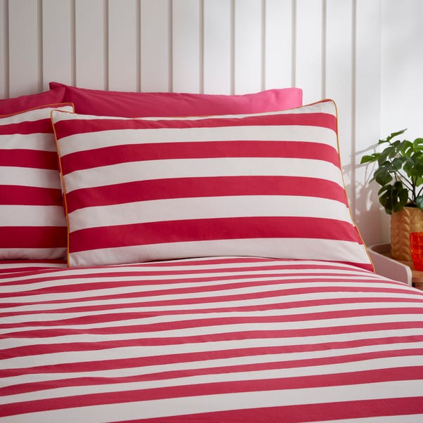  Elements Bold Stripe Cotton Duvet Cover And Pillowcase Set