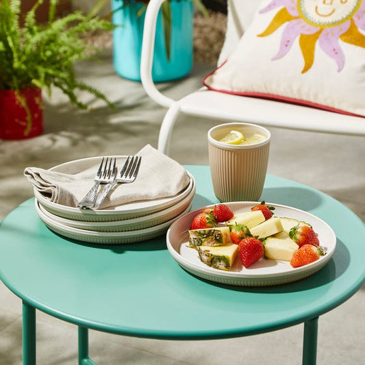  Elements Set Of 4 Taupe Picnic Plates
