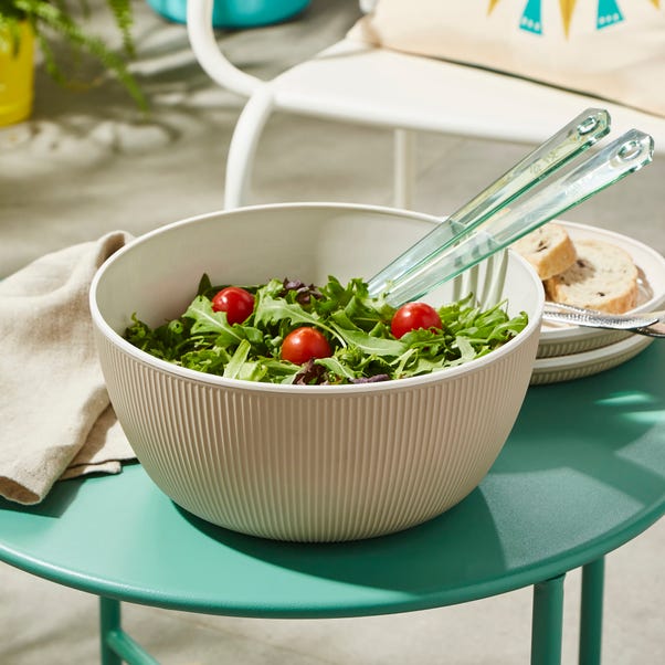  Elements Large Taupe Salad Bowl